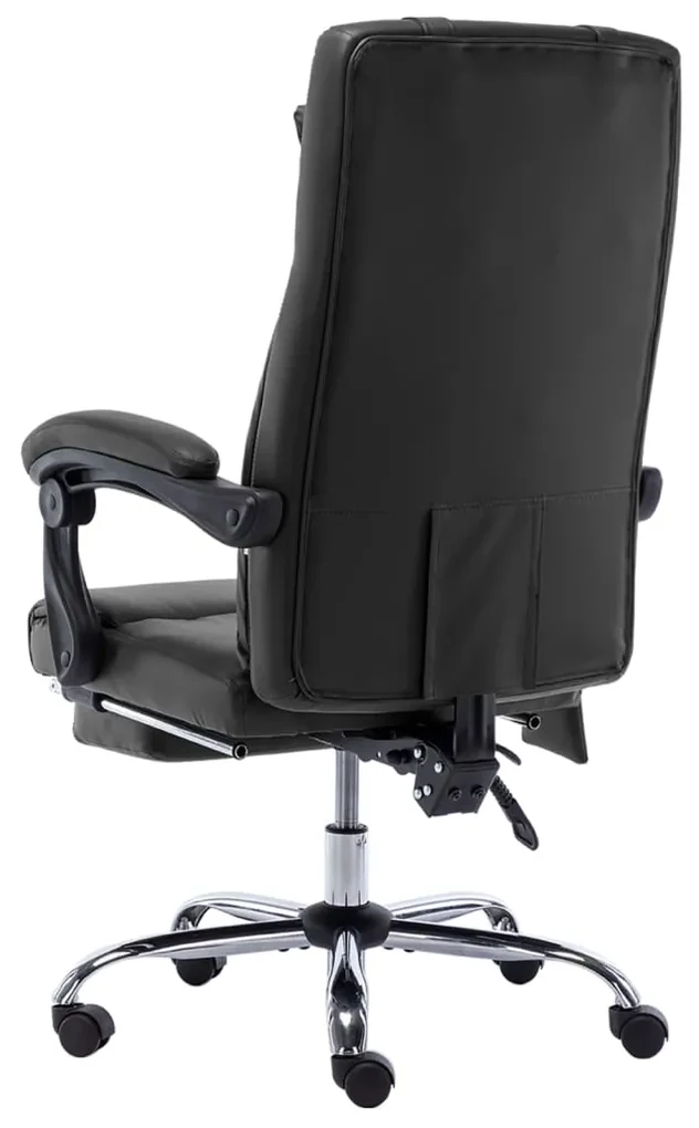 Sedia da ufficio massaggiante nera in similpelle