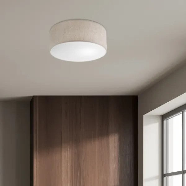 Plafoniera SIRJA 1xE27/15W/230V Ø 35 cm beige