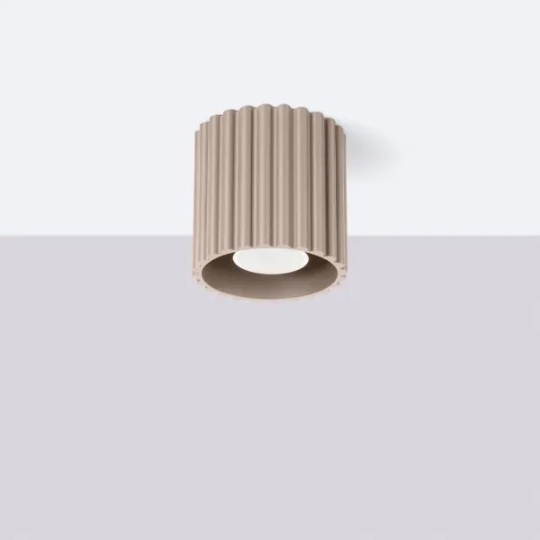 Sollux SL.1814 - Faretto AURA 1xGU10/10W/230V 10 cm taupe