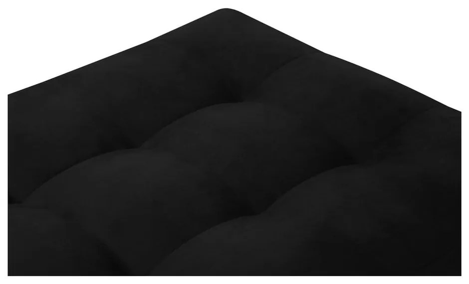 Poggiapiedi in velluto nero Santo - Milo Casa