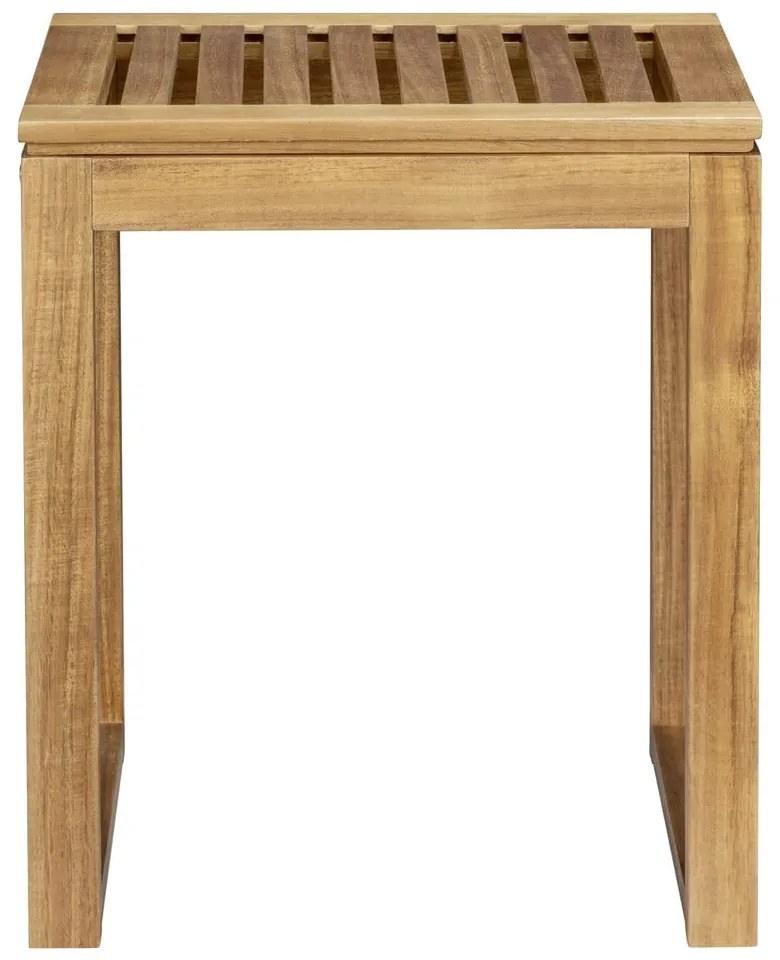Sgabello di colore naturale in acacia massiccia Fondi – Wenko