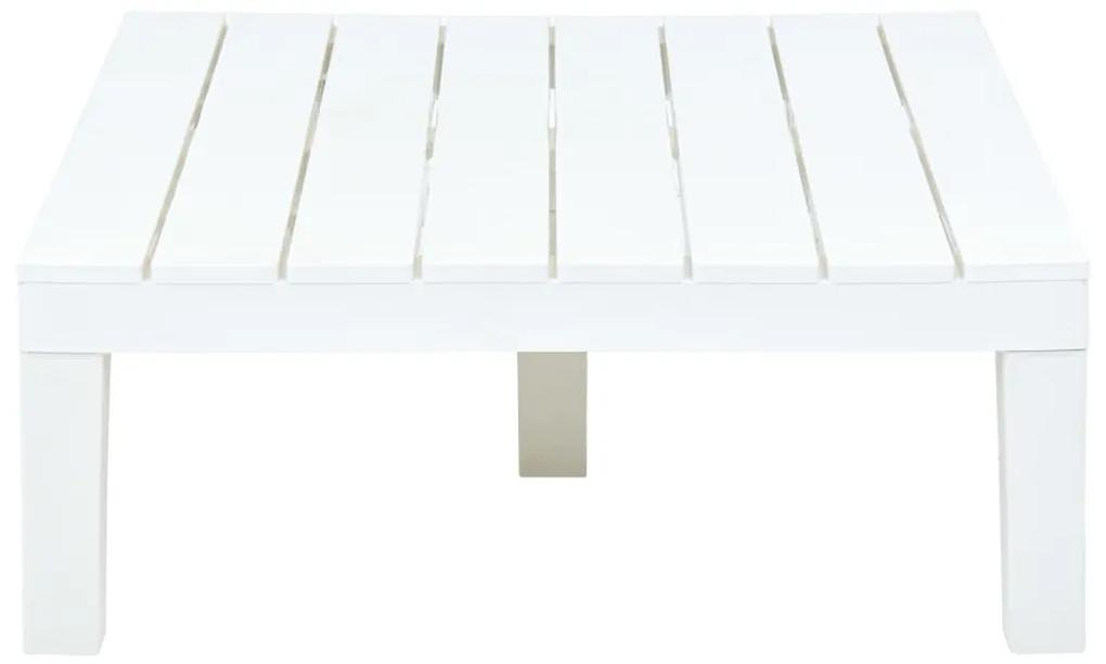 Tavolo da giardino bianco 78x78x31 cm in plastica