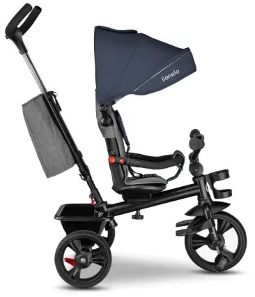 Lionelo - Triciclo per bambini HAARI blu scuro/grigio