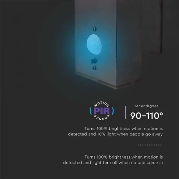 Lampada solare da parete LED esterna con sensore LED 5,5W 3000K IP54