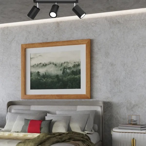 Faretto BELLO 3xGU10/8W/230V nero