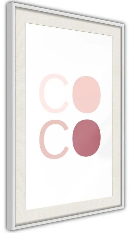 Poster  Different Shades of Coco  Cornice Quadri Cornice nera con pass-partout, Larghezza x Altezza Home decor 20x30