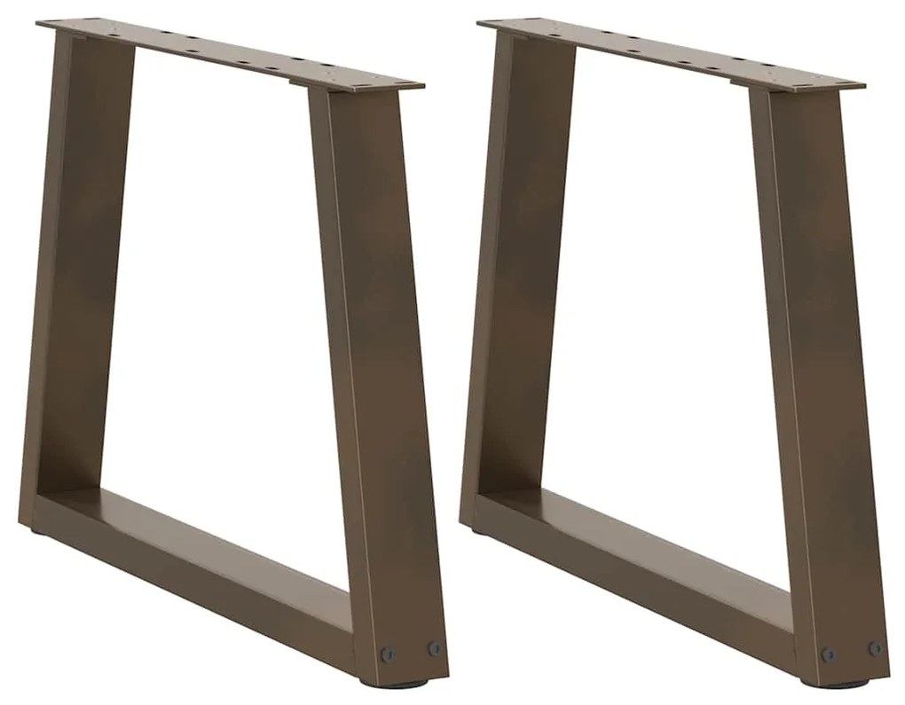 Gambe Per Tavolo Pranzo A V 2pz Naturale 70x(42-43,3)cm Acciaio /