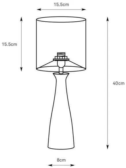 Markslöjd 108904 - Lampada da tavolo BIRILLO 1xE14/60W/230V bianca