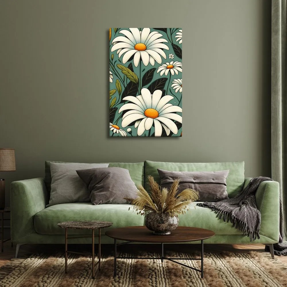 Quadro su tela – Campo estivo di margherite