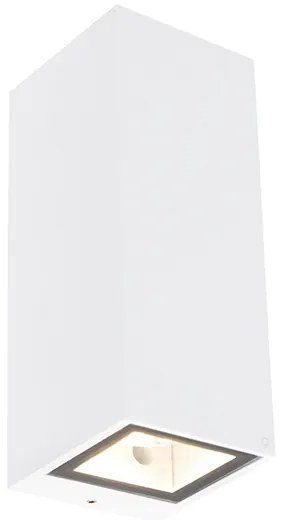 Applique moderna bianca 2 luci GU10 AR70 IP54 - Baleno