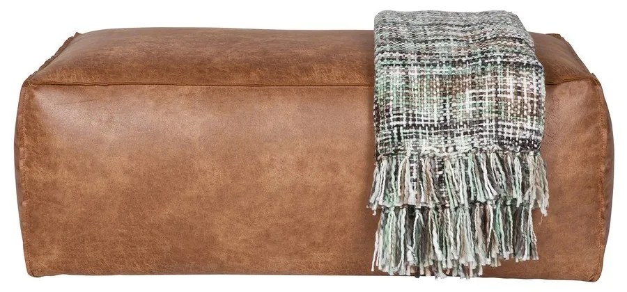 Poggiapiedi marrone cognac con rivestimento in finta pelle Rodeo – WOOOD