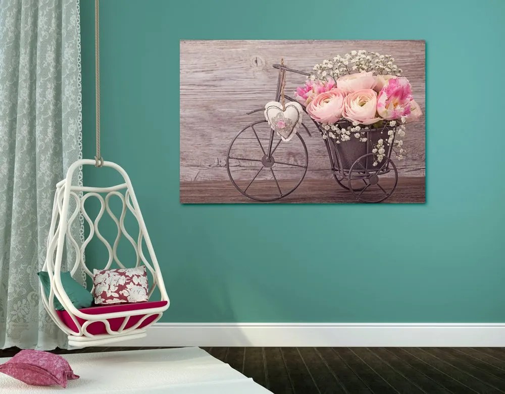 Quadro su tela – Fiori meravigliosi in vaso vintage