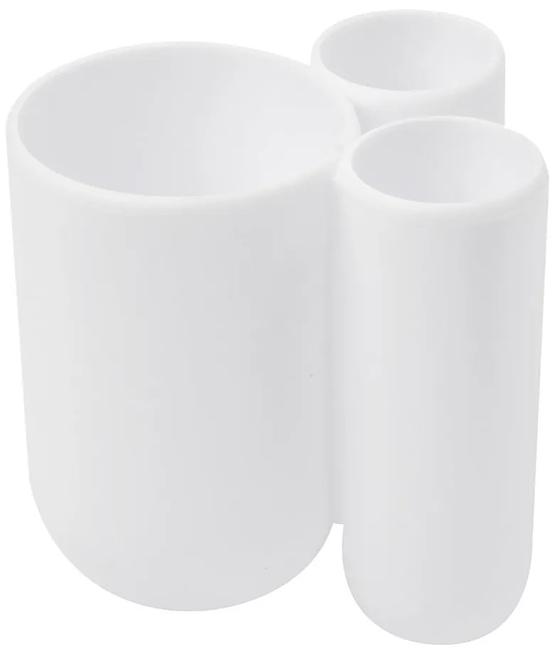 Bicchiere di plastica bianco per spazzolini da denti Touch - Umbra