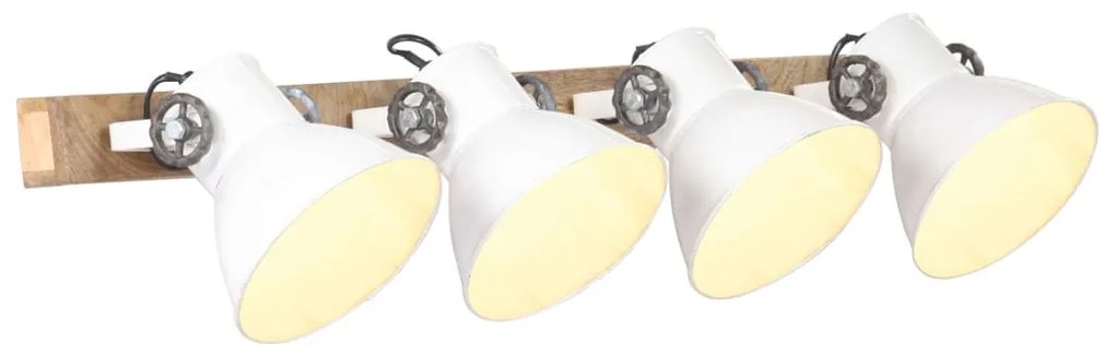 Lampada Da Parete Stile Industriale Bianca 90x25 Cm E27 /