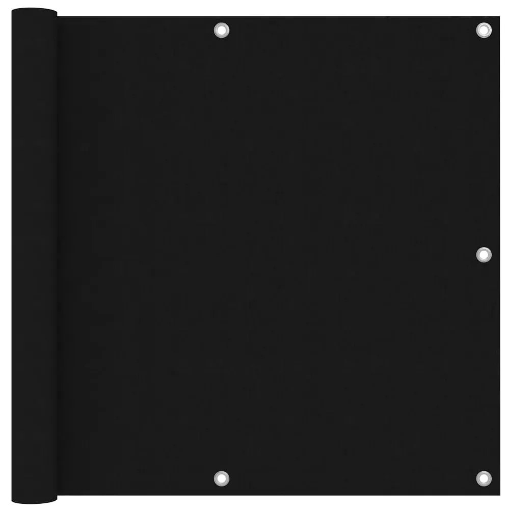 Paravento Da Balcone Nero 90x500 Cm İn Tessuto Oxford /