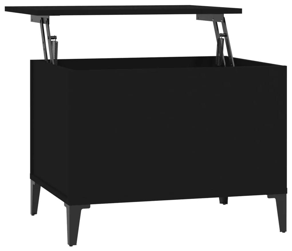 Tavolino da Salotto Nero 60x44,5x45 cm in Legno Multistrato