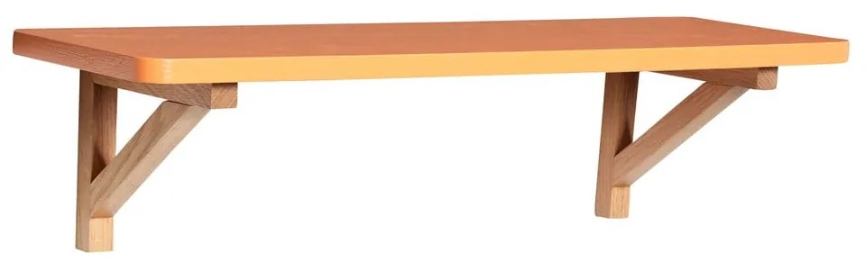 Mensola arancione in rovere 60 cm Arki - Hübsch
