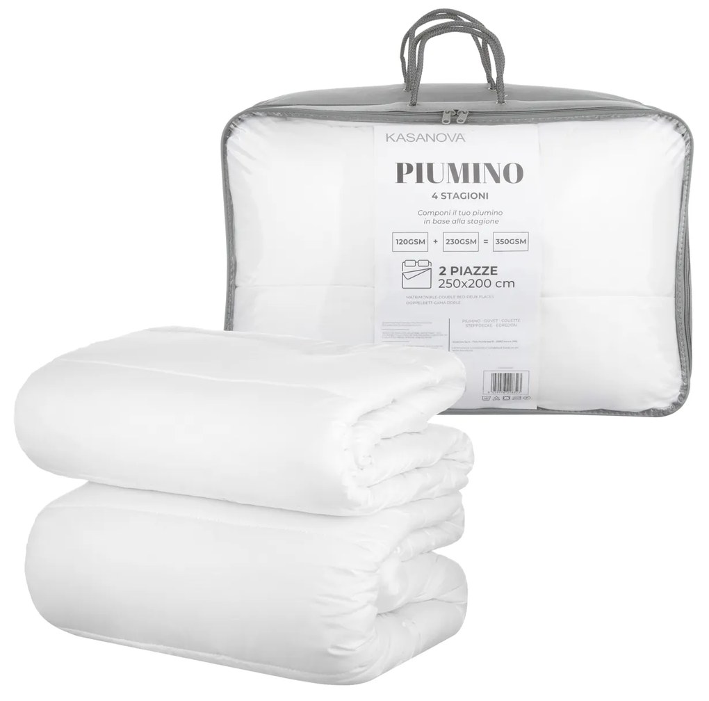 Piumino 4 stagioni componibile in microfibra