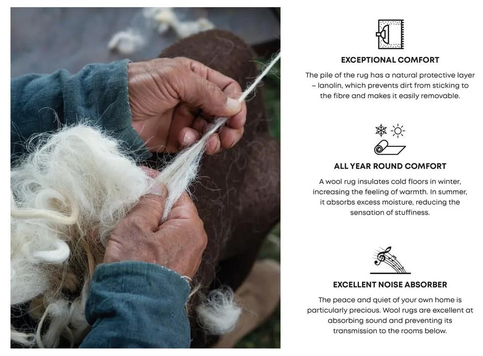 Tappeto in lana crema 160x240 cm Philip - Agnella