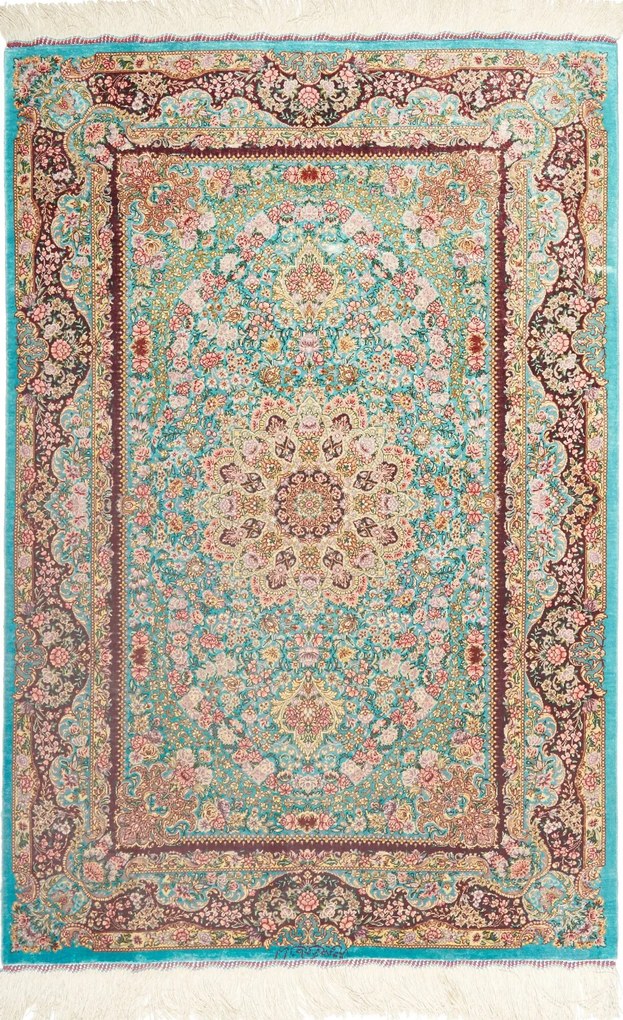 Ghom Tappeto persiano 80 x 120 Blu (Iran) Annodato A Mano