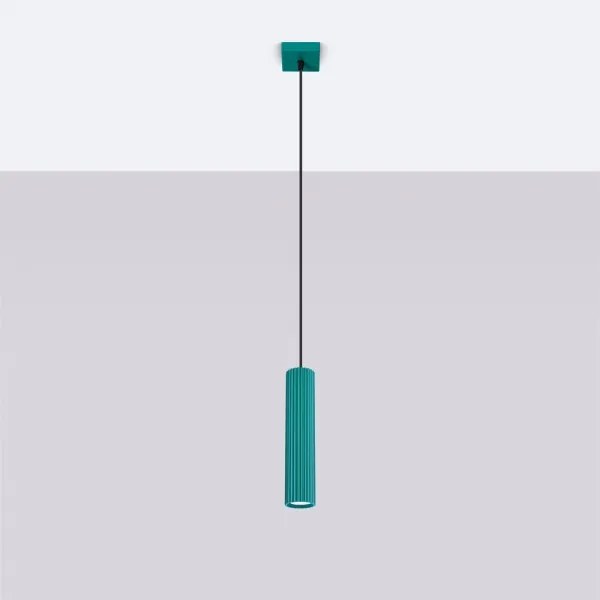 Brilagi - Lampadario LED a sospensione su cavo CRESTO 1xGU10/10W/230V turchese