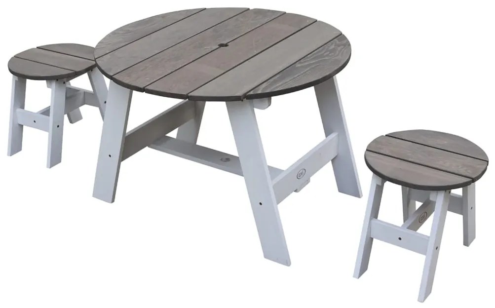 Axi set tavolo da picnic per bambini 3 pz grigio e bianco