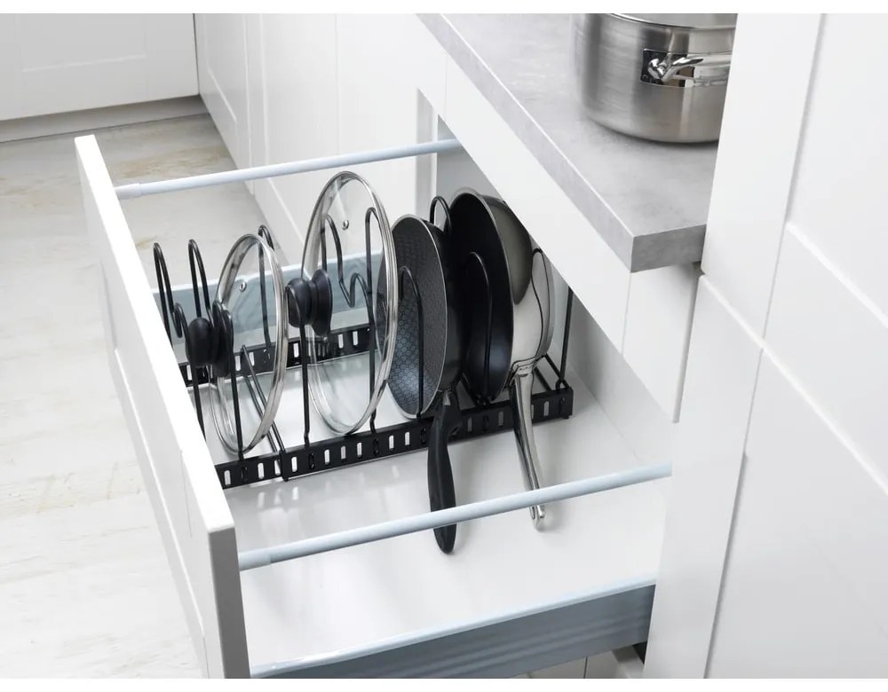 Supporto nero per utensili da cucina Basic - Wenko