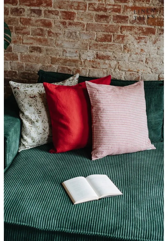 Federa con motivo natalizio 40x60 cm Mistletoe - Linen Tales