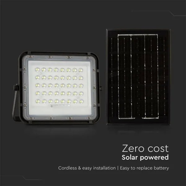 LED Proiettore solare da esterno LED/6W/3,2V IP65 4000K nero + +TC
