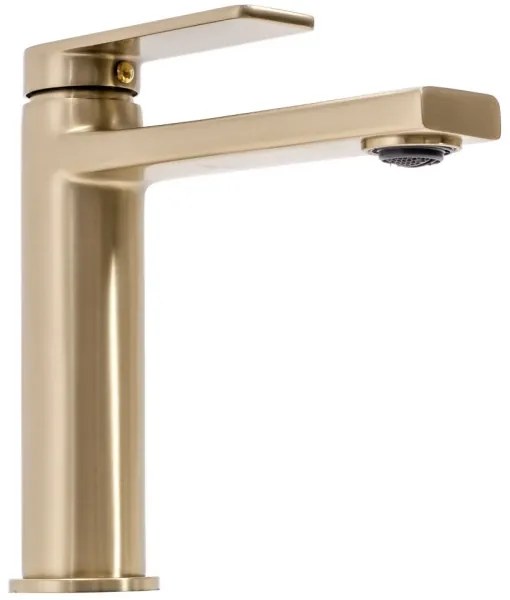 REA-B6555 - Miscelatore per lavabo VERSO 16,5 cm oro spazzolato