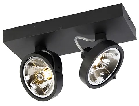 Faretto di design nero orientabile 2 luci - GO