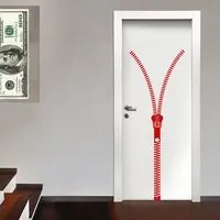 ZIP LINE - Adesivo murale wall sticker in vinile 55x150 cm Colore: Rosso