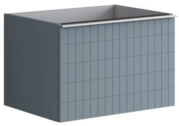 Mobile da bagno sotto lavabo Pixel grid blu laccato opaco L 60 x H 40 x P 45.5 cm 2 cassetti, lavabo non incluso