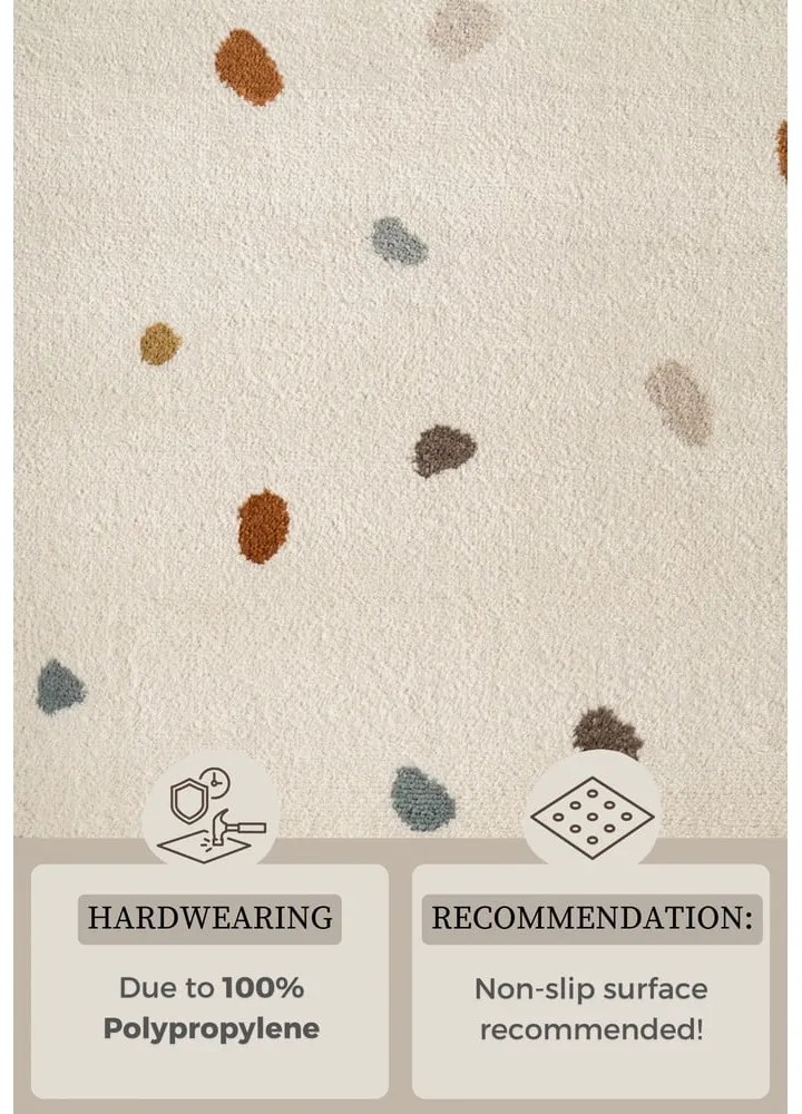 Tappeto per bambini color crema 200x290 cm Funny Dots – Hanse Home