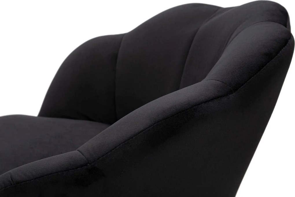 Sgabello Bar Vienna Nero 55x53x110 cm Spugna e Tessuto e Metallo Nero e Oro...