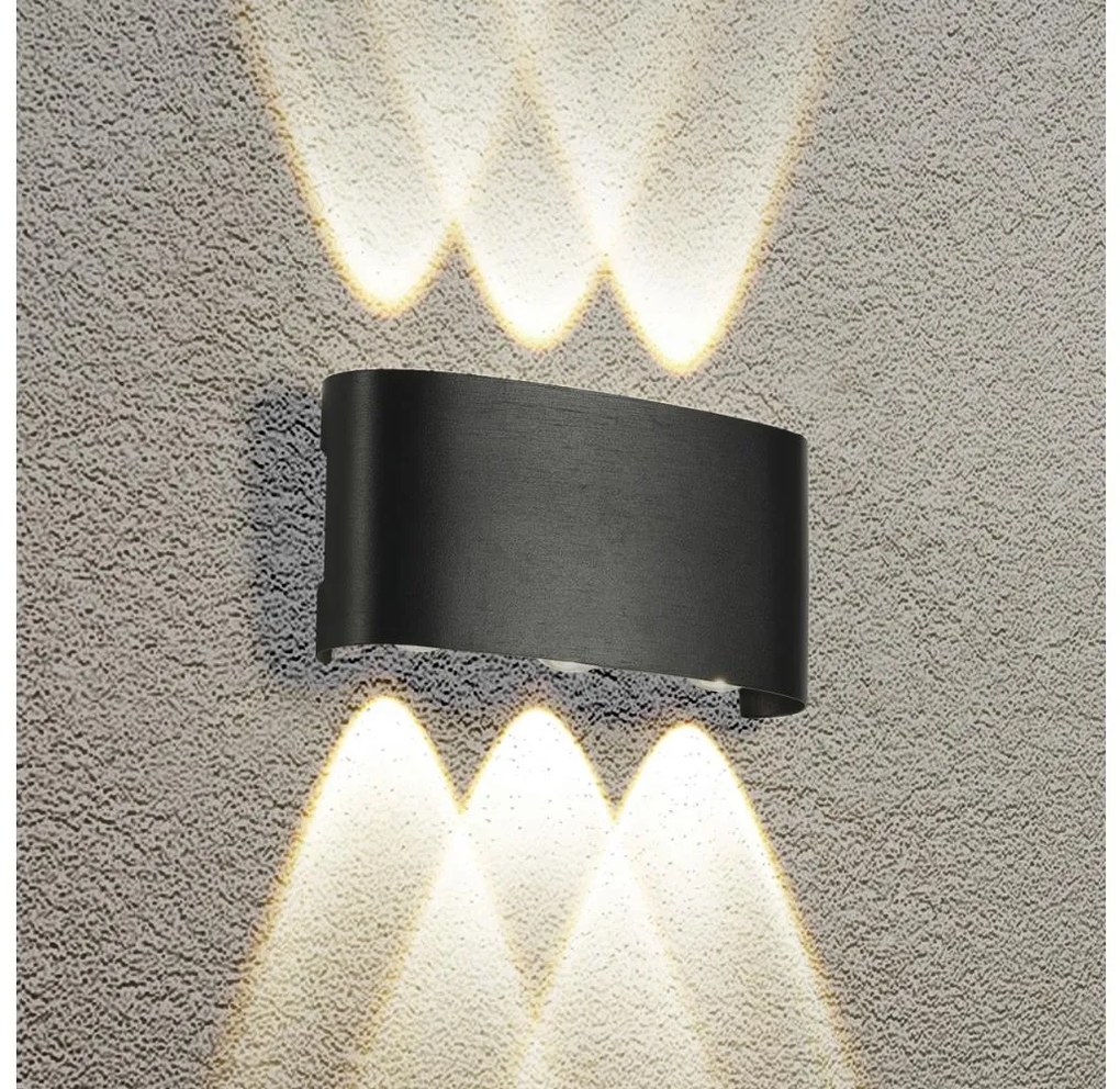 Brilagi - Applique LED da esterno FLAREBOX LED/6W/230V nero IP65