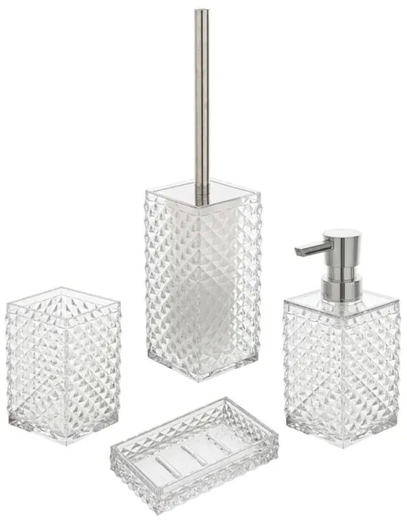 Portaspazzolino Bianco Trasparente in Plastica AS