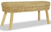 Panca da Ingresso 110x35x45 cm in Rattan Naturale cod mxl 66325