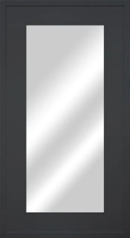 Specchio Prince rettangolare in legno nero 60 x 90 cm