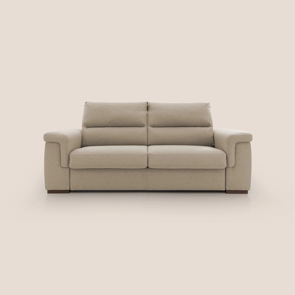 Magnolia divano letto con materasso alto 18 cm morbido schienale alto in tessuto smacchiabile T05