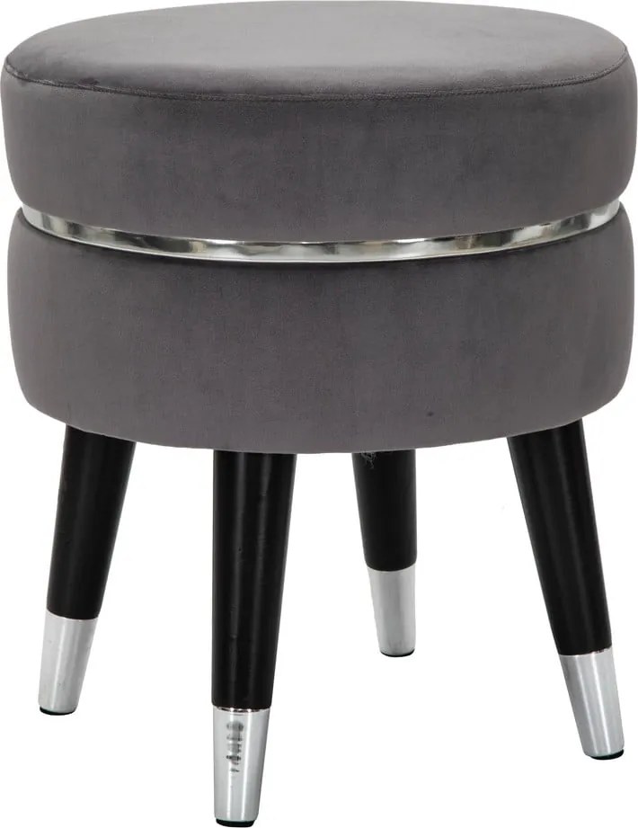 Pouf in velluto grigio Paris - Mauro Ferretti