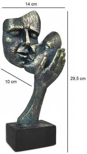 Decorazione da tavolo 35x22x13 cm resina/patina