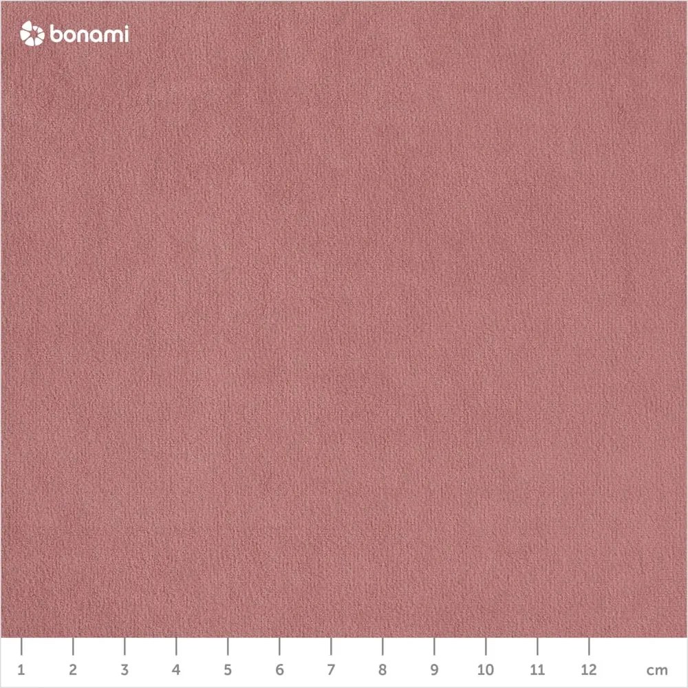 Divano letto a U in velluto rosa, angolo destro Stylish Stan - Miuform