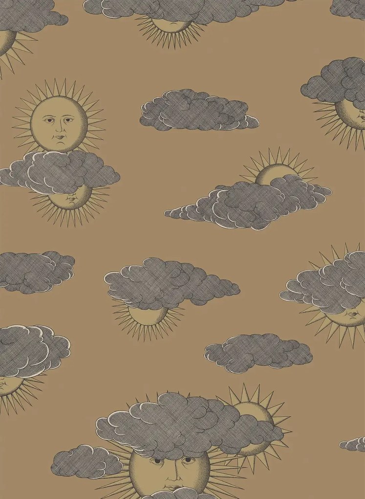Cole & Son Carta da parati Soli e Nuvole - Gold on Gold