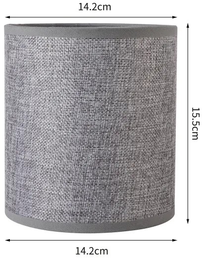 Brilagi - Paralume universale NUBILA E27 15,5x14 cm grigio