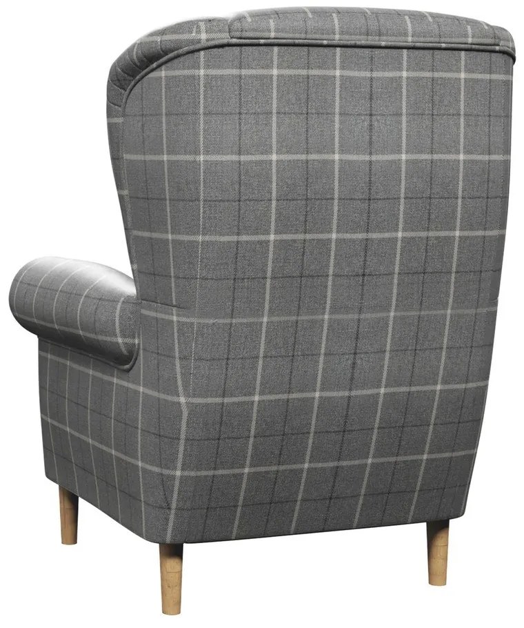 Poltrona con braccioli grigia Swan – Ropez