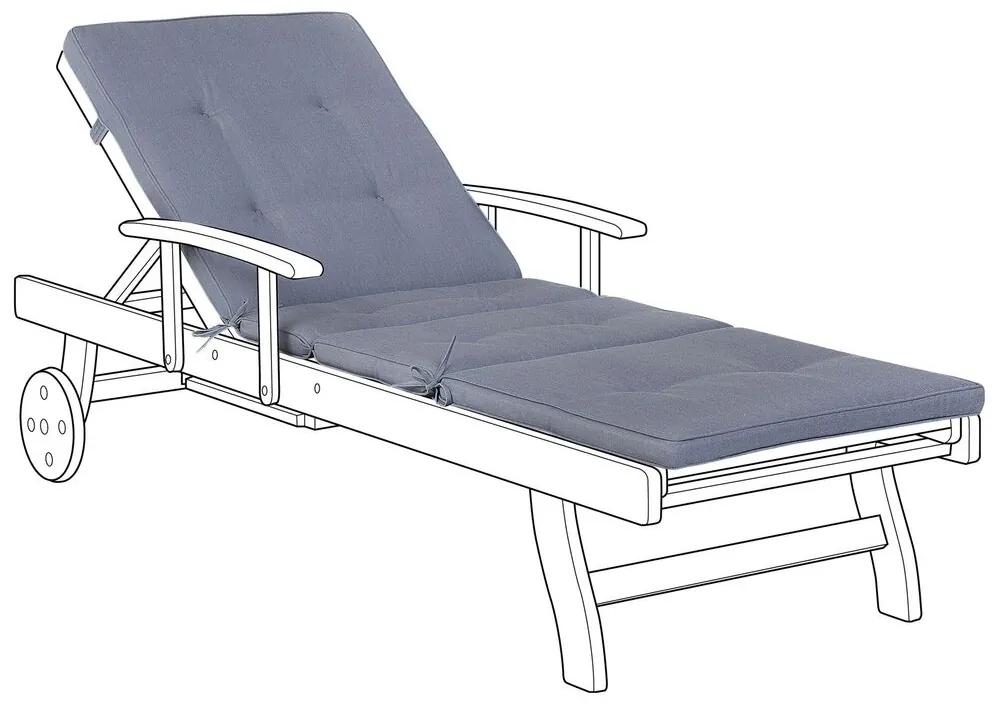 Cuscino lungo blu per chaise longue TOSCANA 188x59x5 cm Beliani