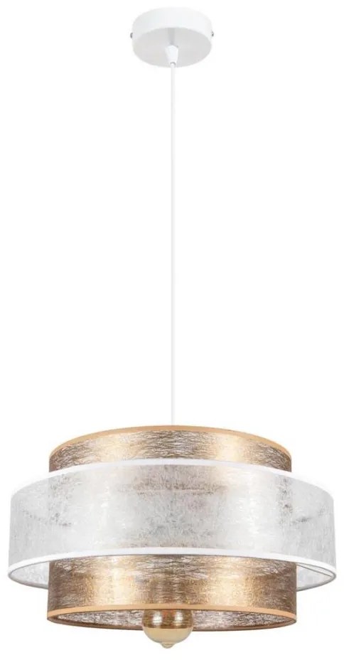 Lampadario a sospensione con filo GABI 1xE27/60W/230V oro/bianco diametro 40 cm