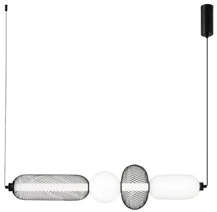 Lampadario LED glamour LED-INKAS-S4-NER nero 3720 lumen, LUCE AMBIENTE DESIGN