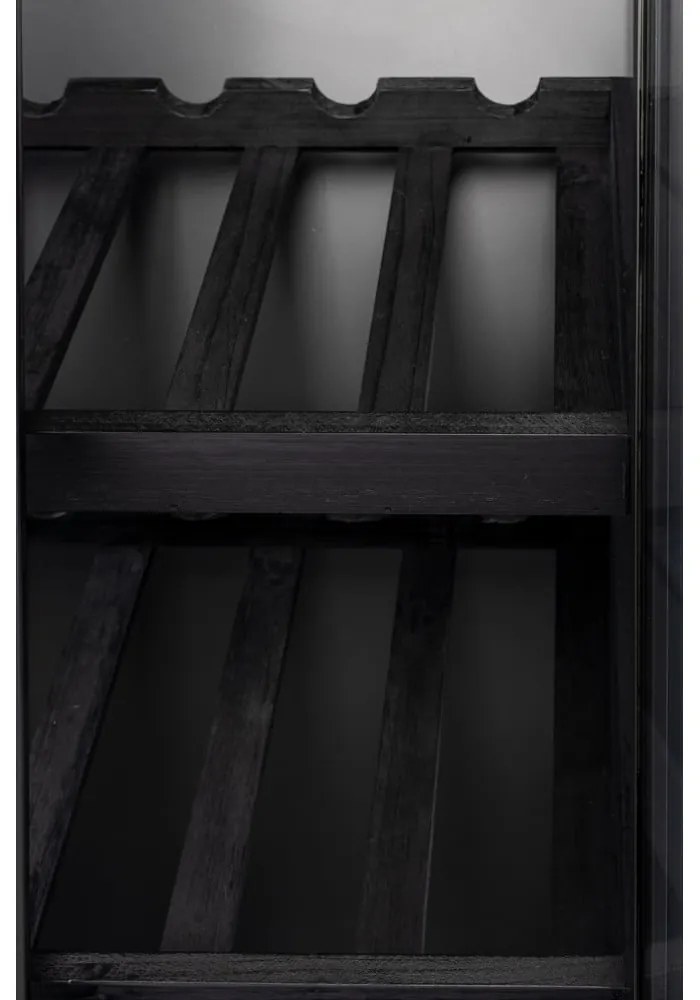 Portabottiglie nero in legno di abete per 10 bottiglie, 52x103 cm Rob - White Label